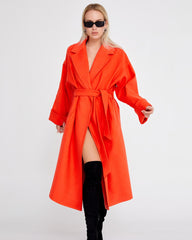 Flame Aura Oversized Belted Coat