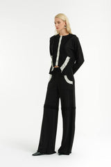Rib and Raw Sweat Shirt & Pants Set