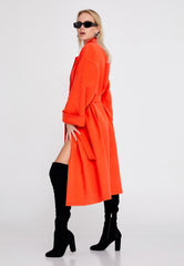 Flame Aura Oversized Belted Coat