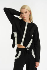 Rib and Raw Sweat Shirt & Pants Set