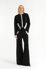 Rib and Raw Sweat Shirt & Pants Set