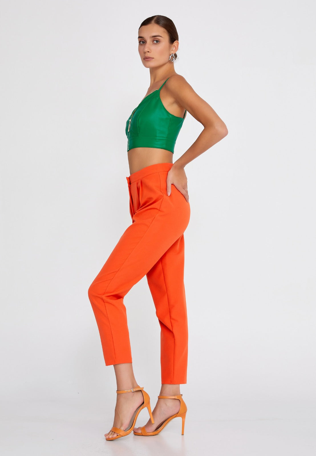 Verona Luxe Leather Crop Top