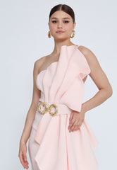 Eterna Sculptural Drape Dress