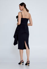 Eterna Sculptural Drape Dress