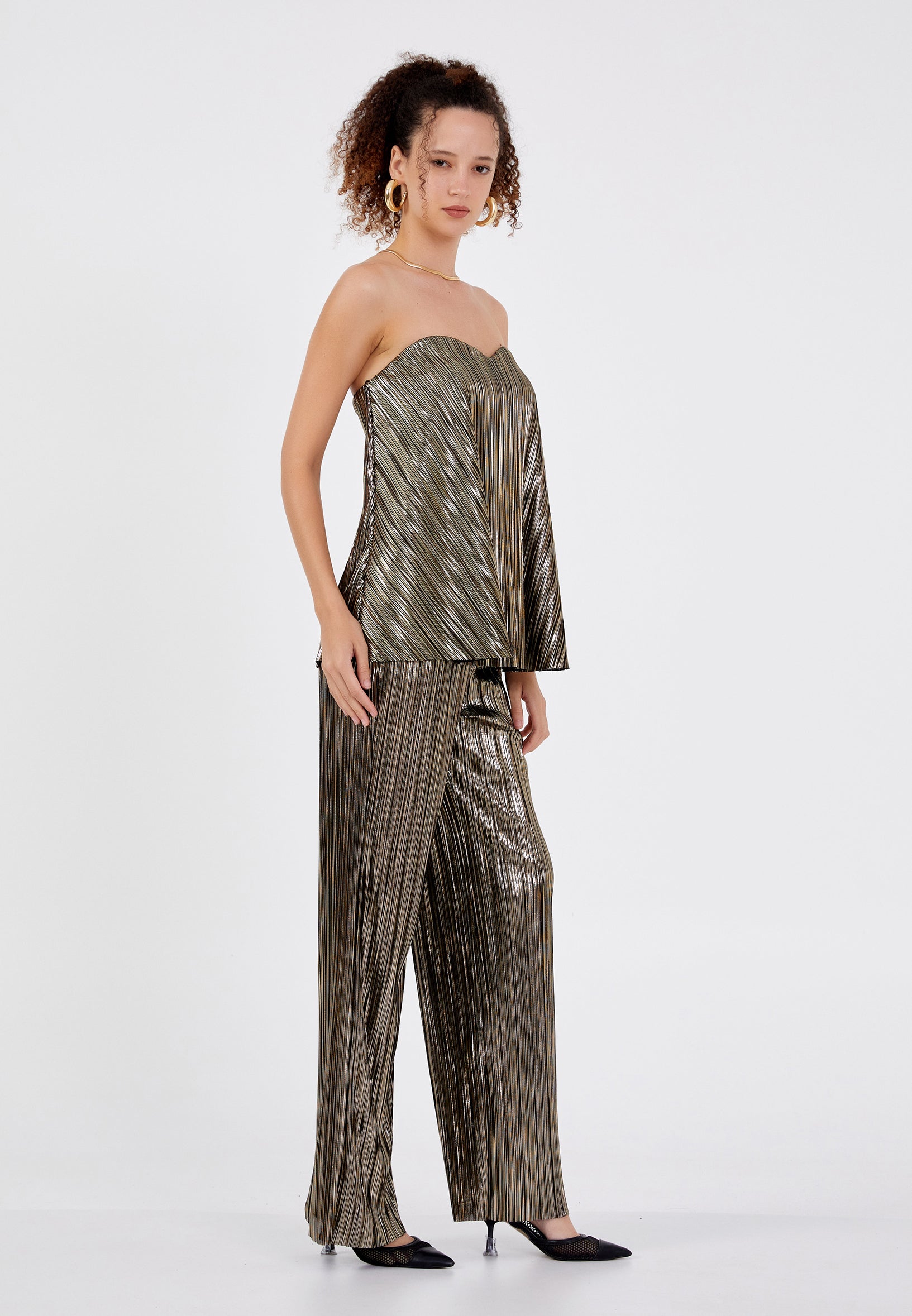 Elysian Glow Pleated Top