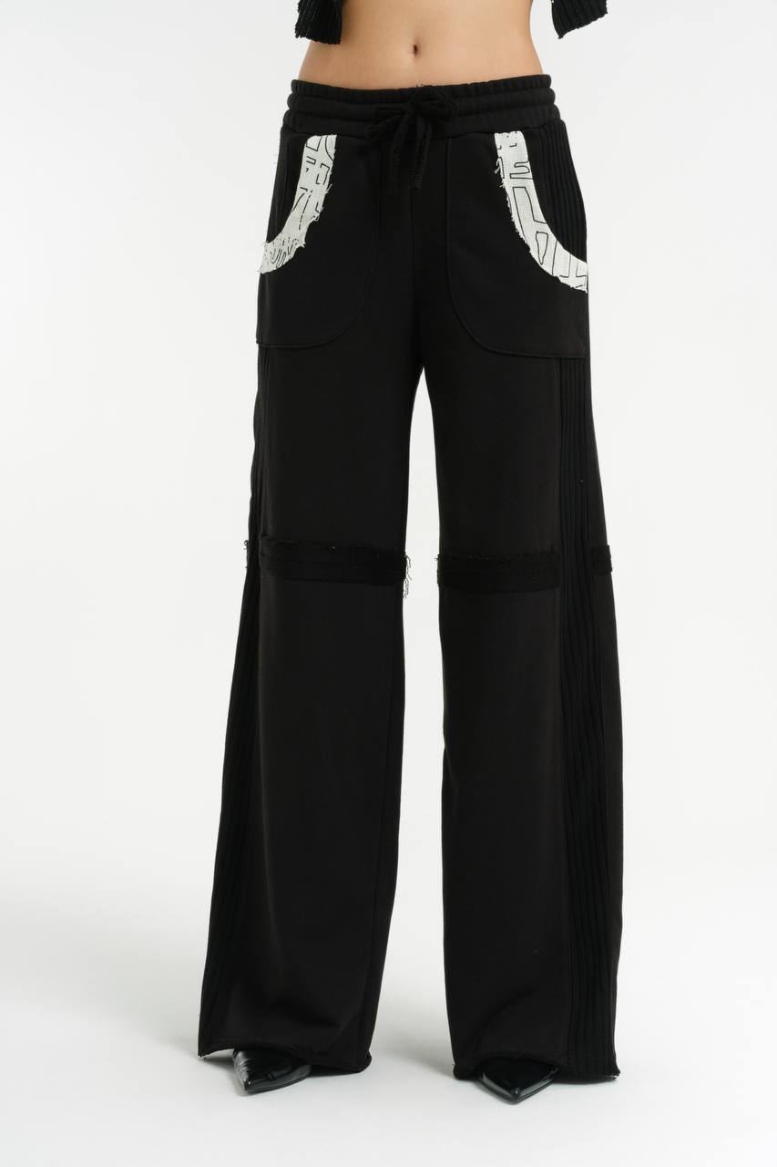 Rib and Raw Sweat Shirt & Pants Set