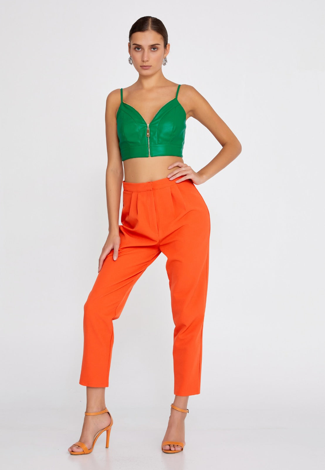 Verona Luxe Leather Crop Top